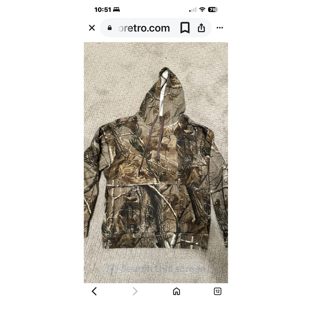 Game Winner Mens Realtree Camo Hoodie Sweatshirt Camouflage Brown Green Small